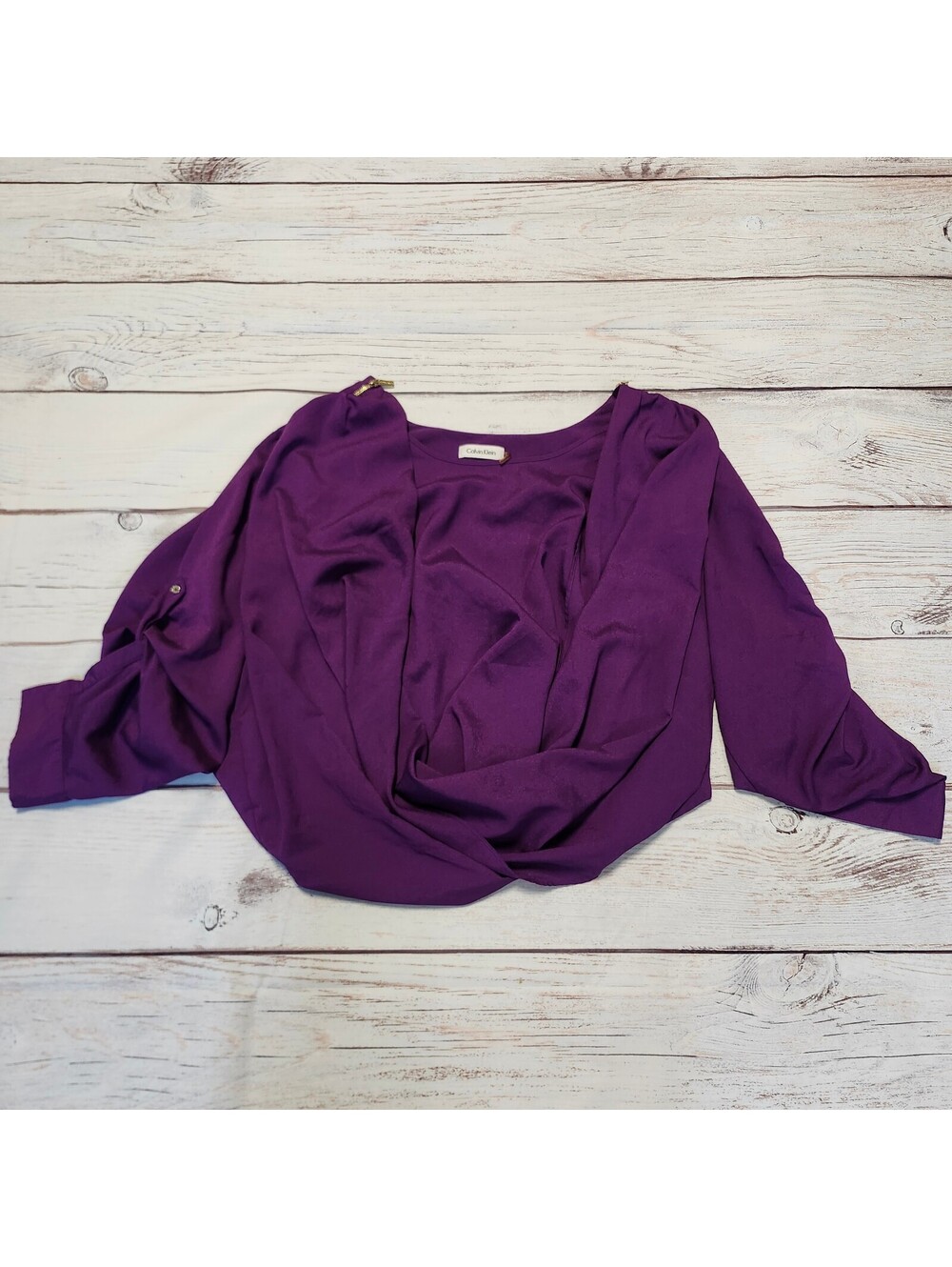 Calvin Klein Purple Long Sleeve Blouse XL